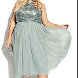 CityChic Shine Bright  Sequin Dress Ensemble, 22